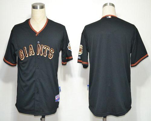 Giants Blank Black Cool Base Stitched MLB Jersey - Click Image to Close